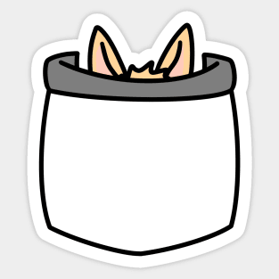 Cat in pocket HIDING Sticker